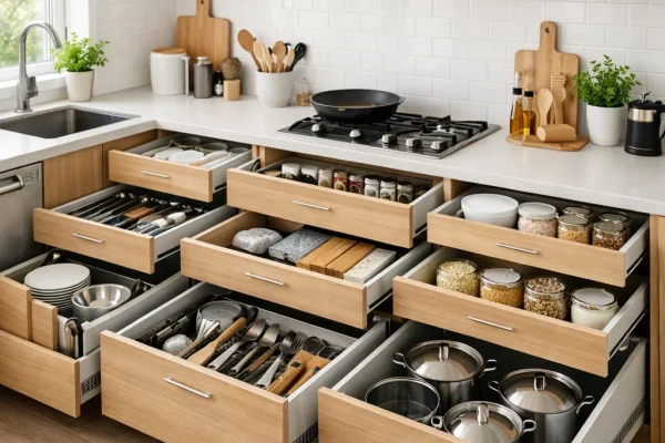 smart kitchen organisation tips for an organised and efficient cooking space